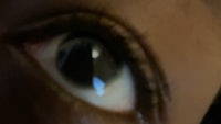 a close up of a person's eye